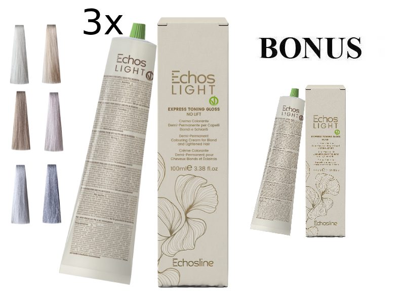 AKCE: 3+1 Echos Light Express Tonning Gloss Crema Colorante (No Lift) - profesionální tonery na vlasy, 100 ml