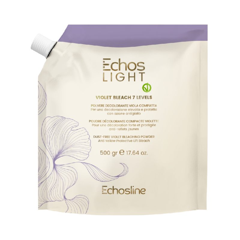Echos Light Violet Bleach 7 Levels - bezprašný fialový zesvětlovací prášek, 500 g