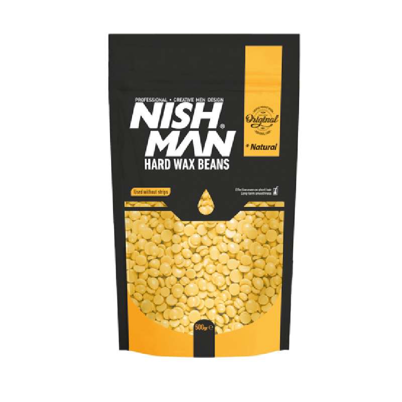 Nishman Hard Wax Beans (Natural) - depilační kuličky do ohřívače, 500g (bez použití stripů)