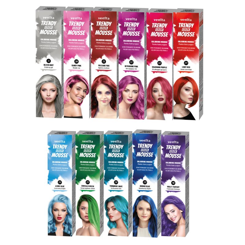 Venita trendy - barevné pěnové tužidlo na vlasy