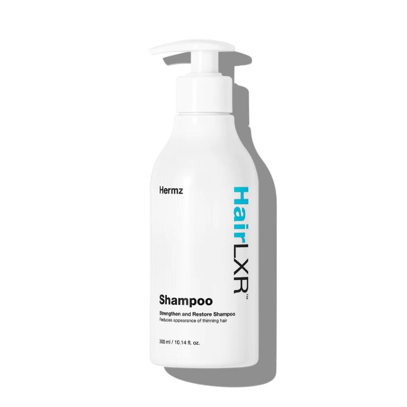 Hermz HairLXR Shampoo - šampón proti lupinám, na podráždenú pokožku a proti padaniu, 300 ml