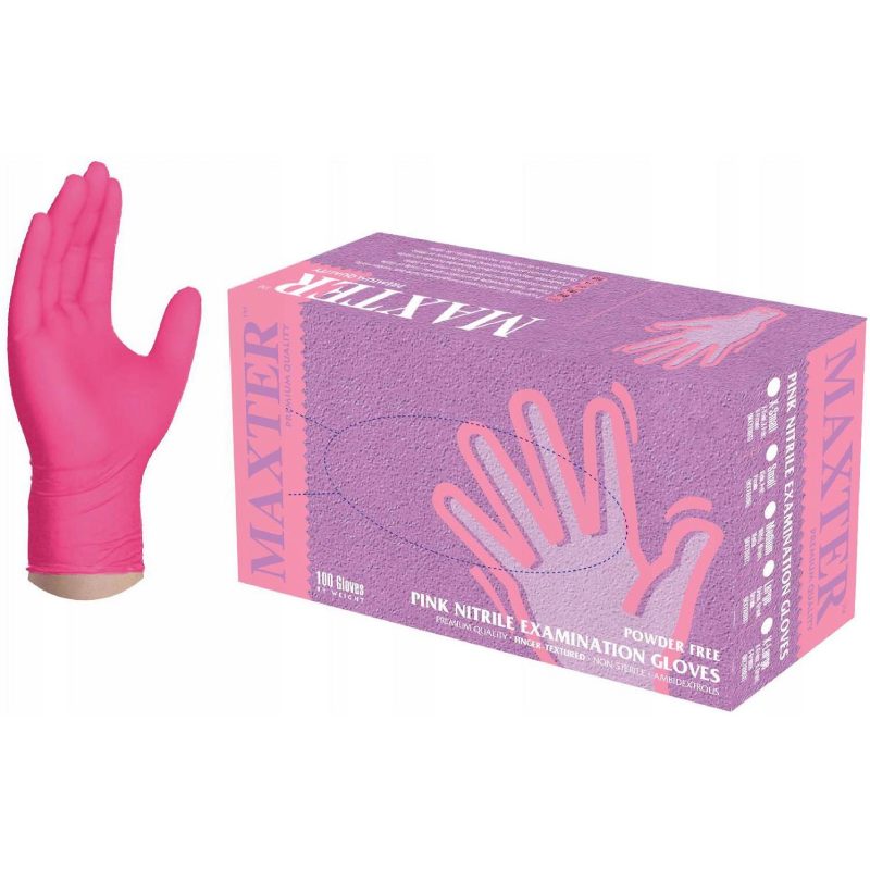 Nitrile Powder Free MAGENTA Gloves - tmavě růžové rukavice bezpudrové, nitrilové, 100 ks