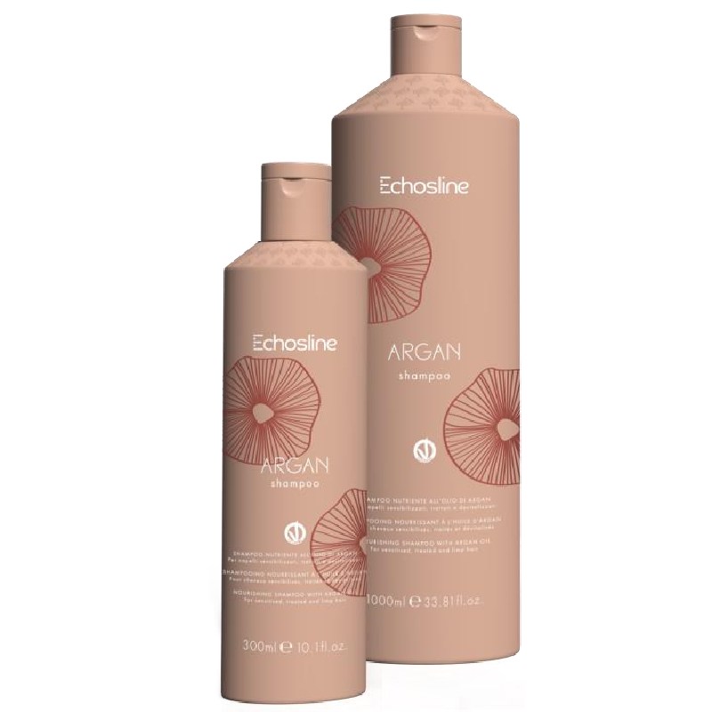 Echosline New Argan Shampoo - šampón pre oslabené a chemicky ošetrované vlasy