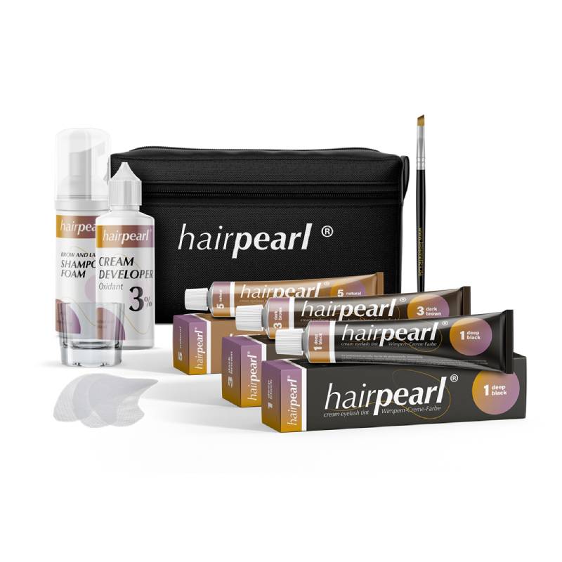 HairPearl Starter Tinting Set - kompletní set produktů pro barvení obočí a řas