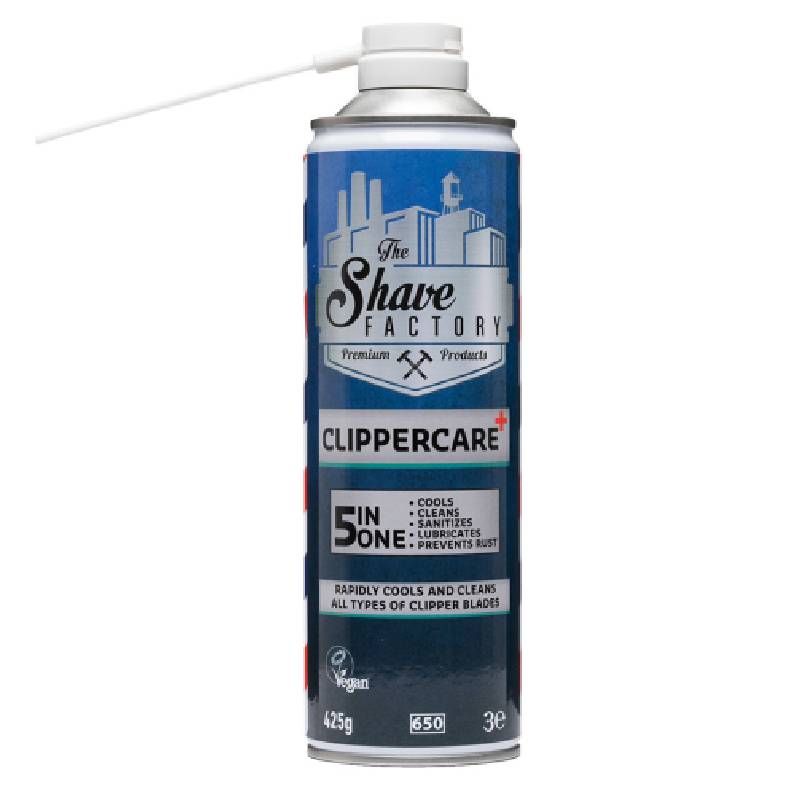 The Shave Factory ClipperCare PLUS+ 5in1 Spray - sprej na strojky 5v1 s tryskou, 425 gr