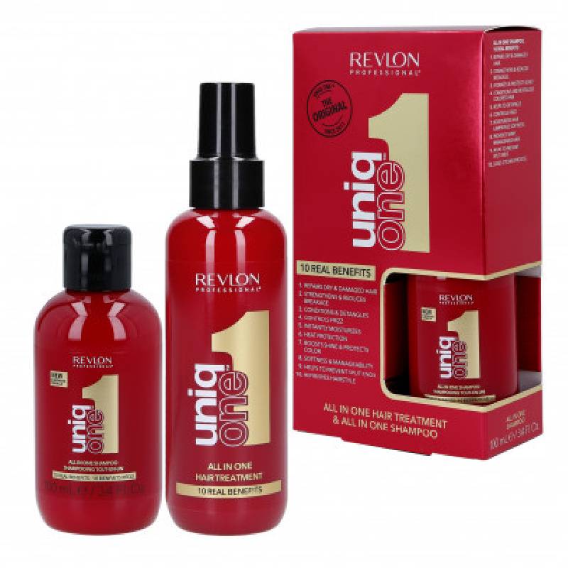 BALÍČEK: Revlon Uniq One Classic Treatment - regeneračná kúra, 150 ml + Uniq One Shampoo - šampón, 100 ml