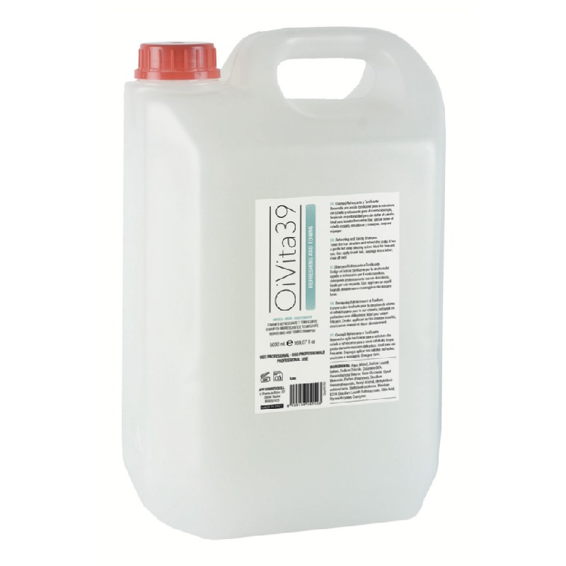 OiVita39 Refreshing and Toning Peppermint Shampoo - osviežujúci šampón na časté použitie s vôňou pepermintu - technické balnie, 5000 ml