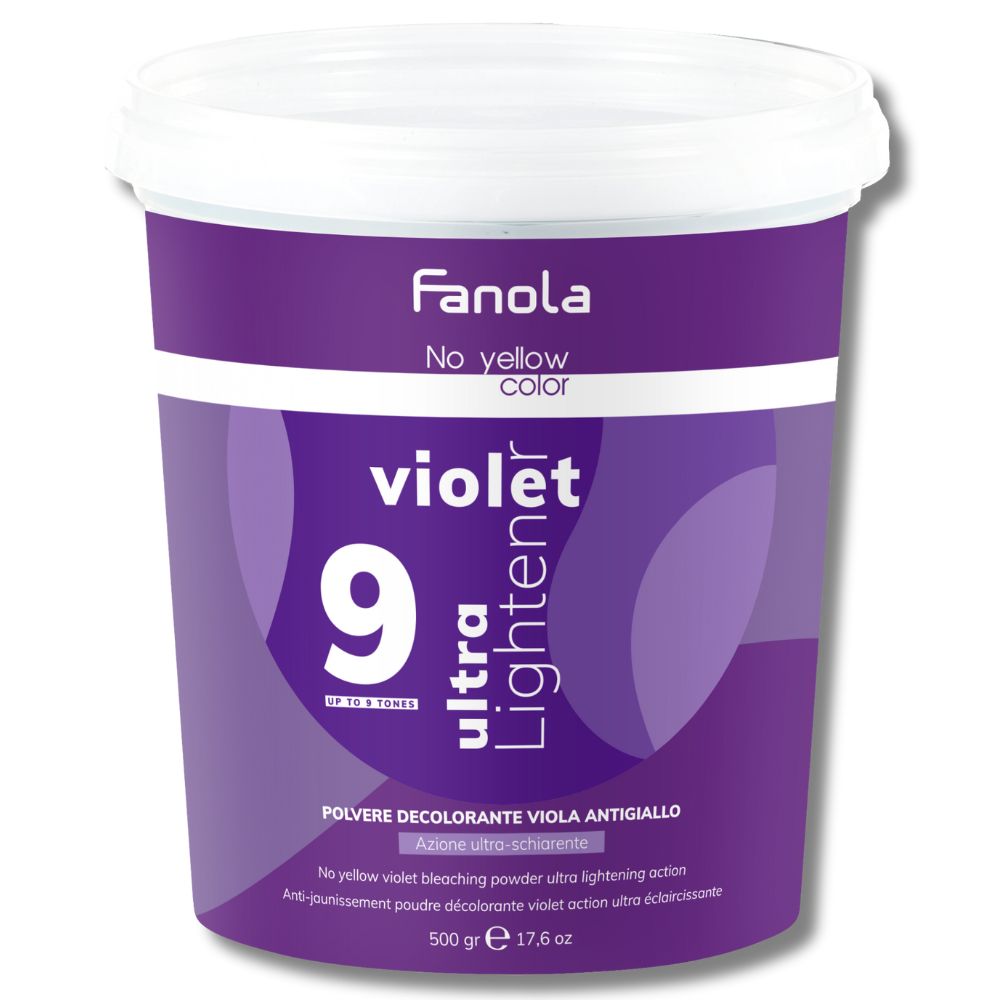 Fanola No Yellow Ultra Lightener Violet - ultra odfarbovací fialový prášok, 500 g