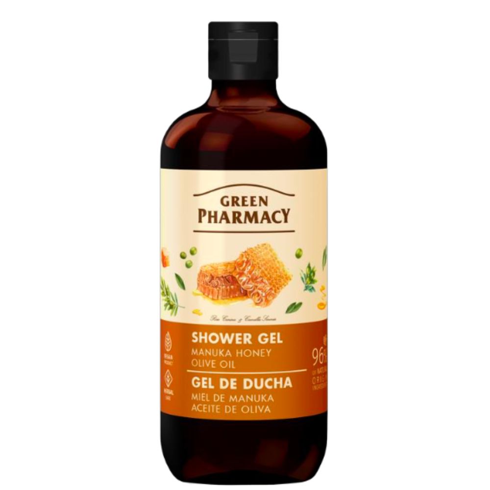 Green Pharmacy Shower Gel Manuka Honey ● Olive Oil - sprchový gel s obsahem medu a olivového oleje, 500 ml