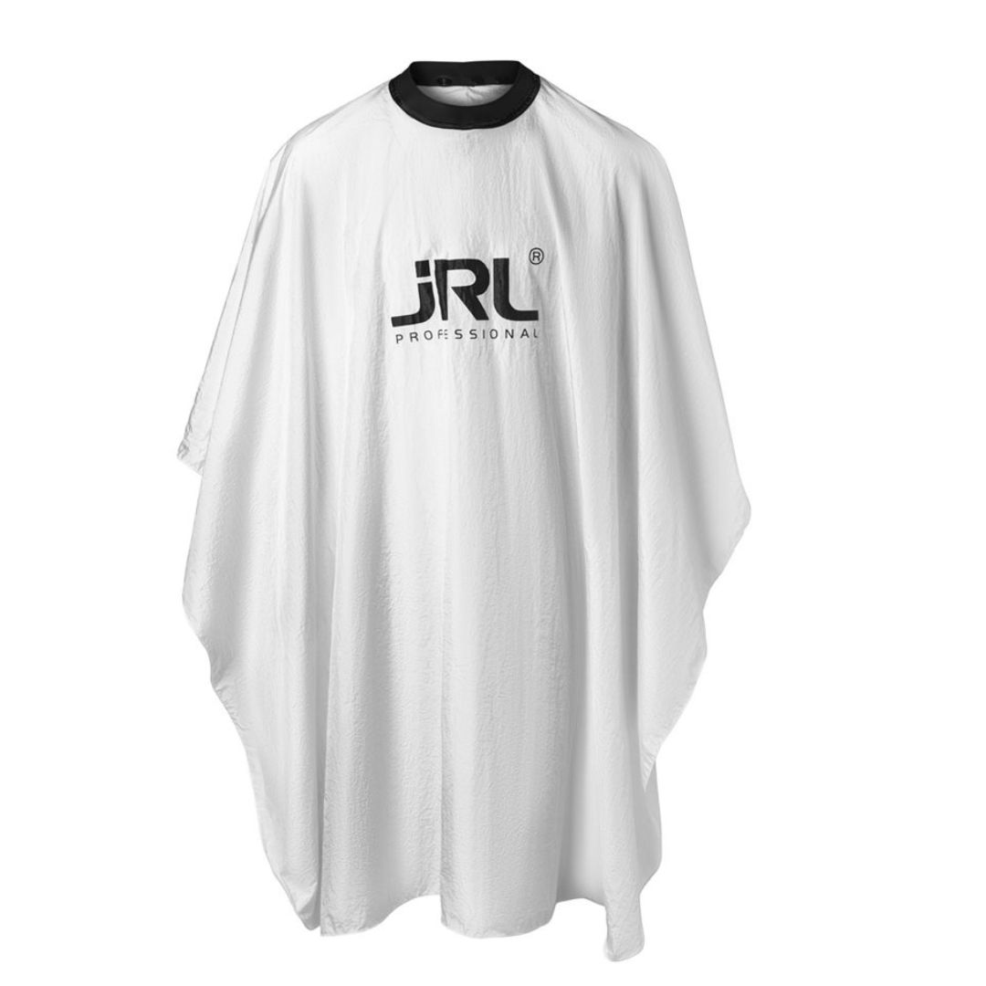 JRL Premium Styling Cape - biela pláštenka so silikónovým golierom (5547)