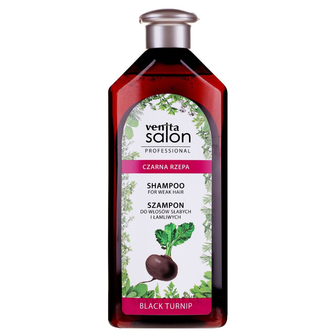 Venita Salon Black Turnip Shampoo for Weak Hair - šampón pre slabé a lámavé vlasy, 500 ml